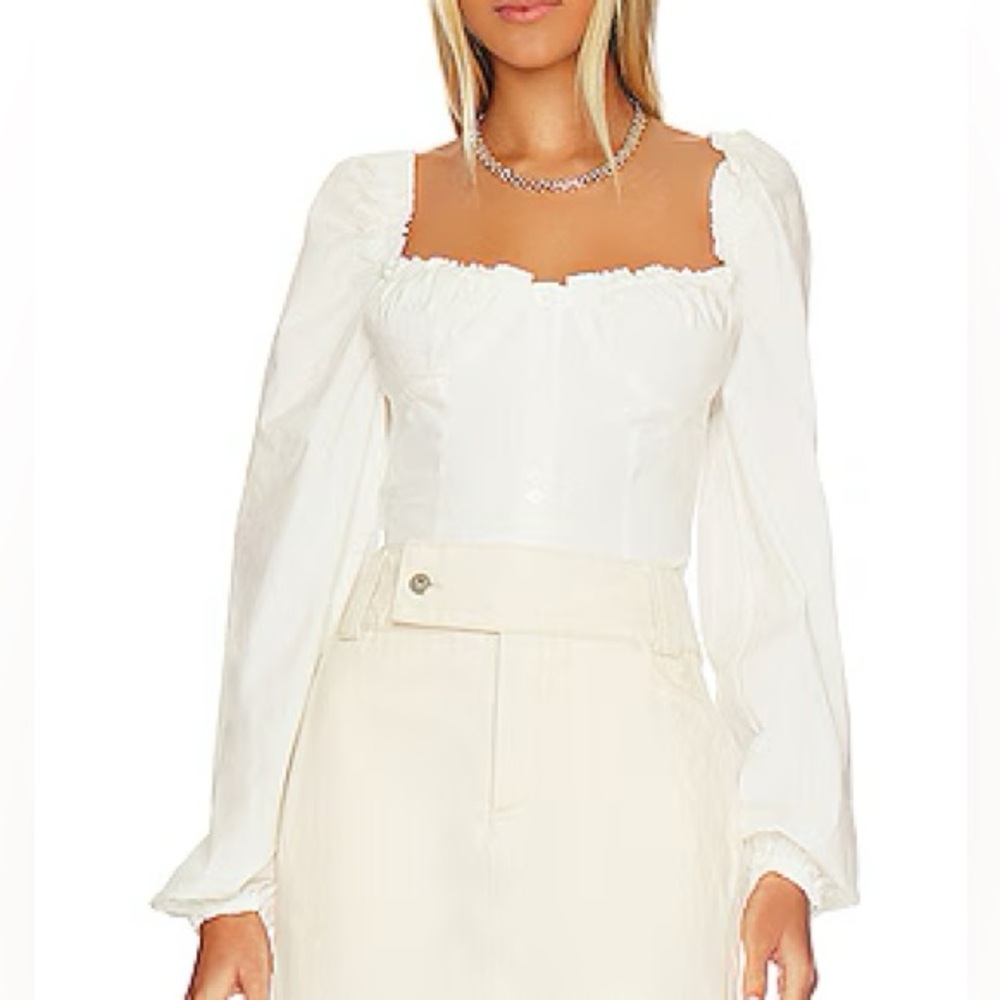 Ruched Cup Top in Optic White WEWOREWHAT